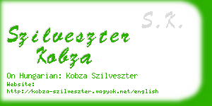 szilveszter kobza business card